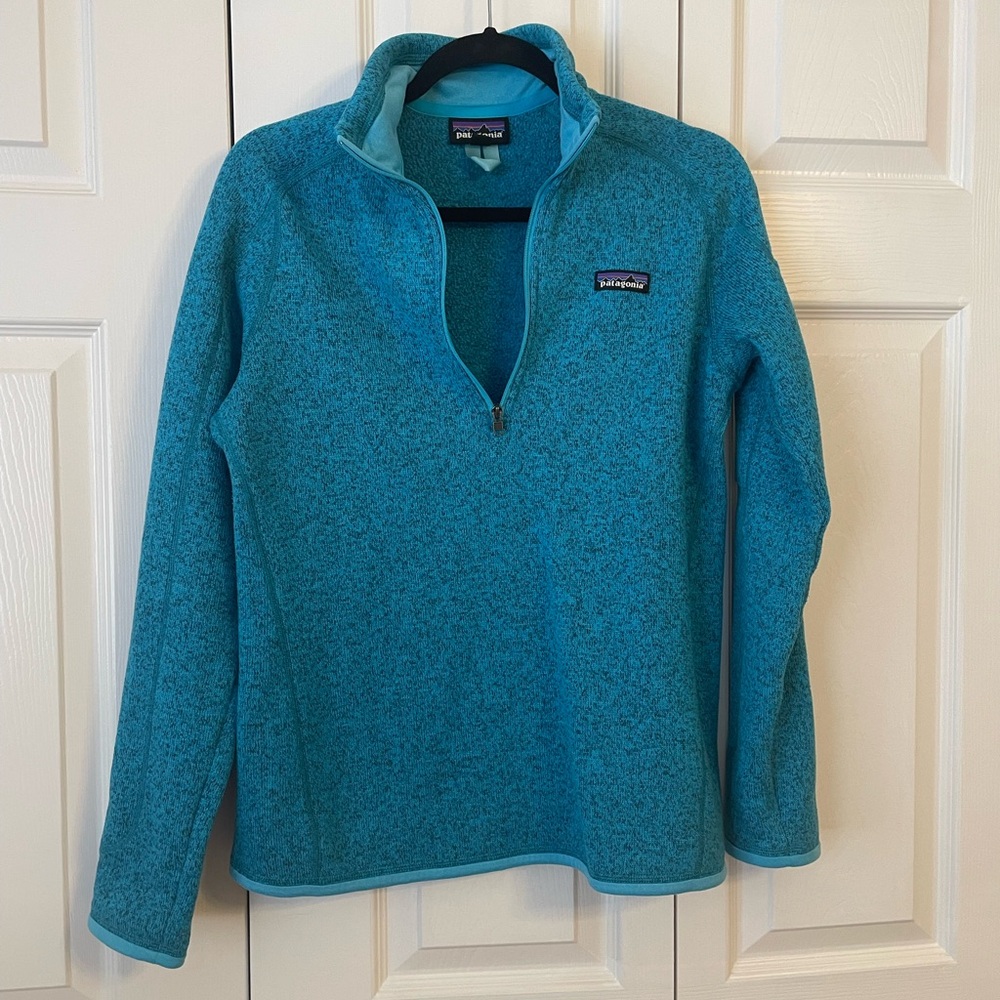 Patagonia Women's Better Sweater 1/4 zip turquoise medium
